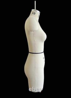 Mannequin professionnel pour couturiers, taille réelle suspendue par le cou, modèle Amelia taille S10 pour femme FCE.