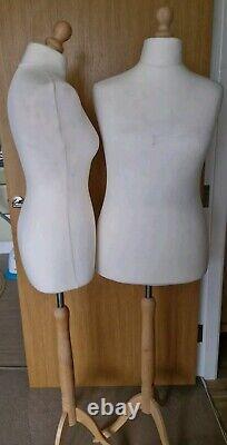 Mannequins de Tailleur Femmes X2 Taille 10/12 & 14/16 Présentoirs de Couturière VGC