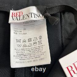 Pantalon droit pour femme RED Valentino en acétate et viscose noire taille US 10