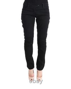 Pantalon en coton italien slim fit noir Ermanno Scervino magnifique - Taille 38