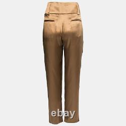 Pantalon plissé en satin de soie marron Givenchy