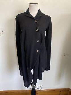 Pull-blazer tricoté asymétrique pour femmes noires de taille S/M 3'33204322896