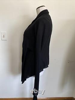 Pull-blazer tricoté asymétrique pour femmes noires de taille S/M 3'33204322896