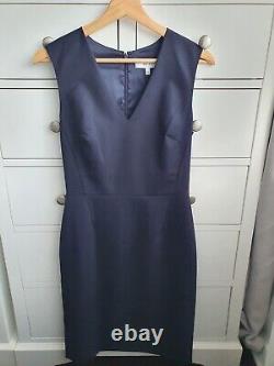 Robe ajustée Hartley Reiss pour femmes, couleur marine, taille 8, prix de vente recommandé de £175.