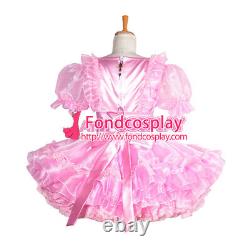 Robe de Sissy Maid rose verrouillable sur mesure