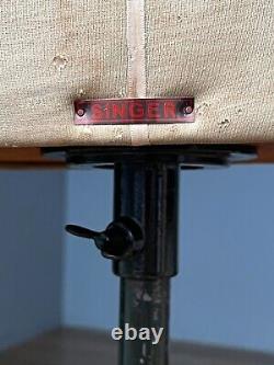 Vintage Singer Dressmakers/tailors Dummy/mannequin Hauteur Ajustable Stand 1940s